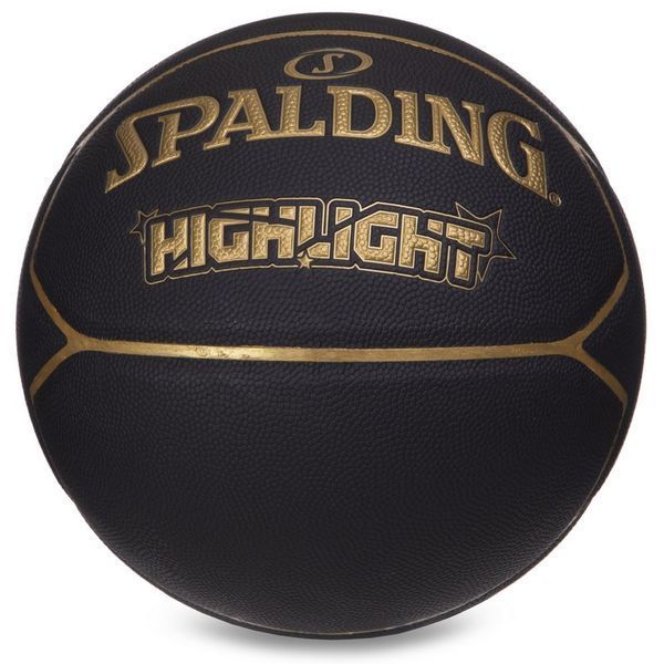 Мяч баскетбольный SPALDING HIGHLIGHT 76869Y размер 7 черный 76869Y фото