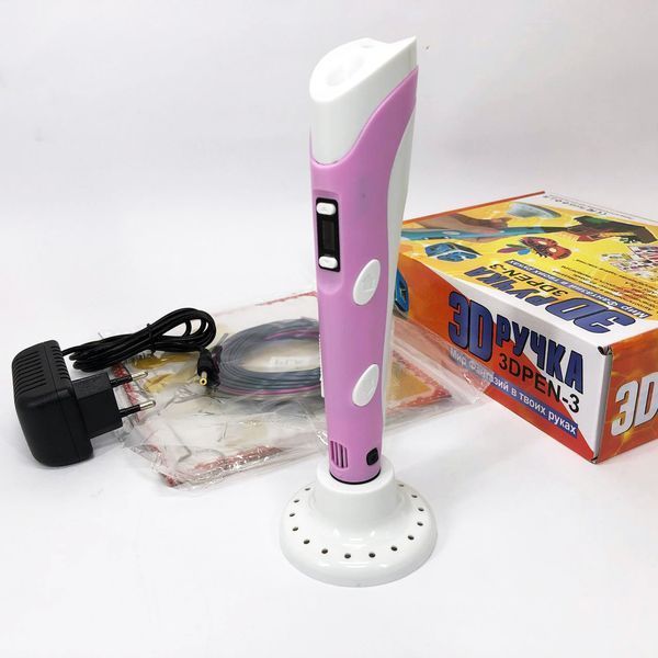 3D ручка Smart 3D Pen 2 c LCD дисплеем, Ручка 3d для развития внимания. Цвет: розовый ws78385-2-1 фото