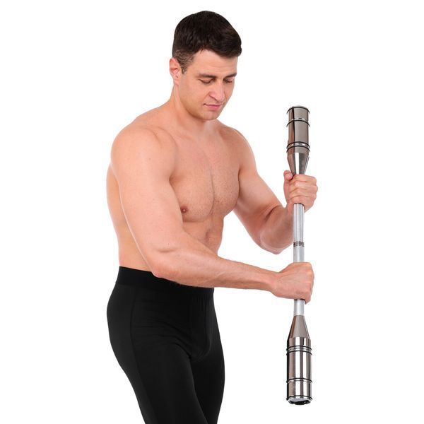 Бита стальная булава для кроссфита раздвижная Adjustable Macebell MDbuddy FI-2513 1шт вес 12кг хром FI-2513 фото