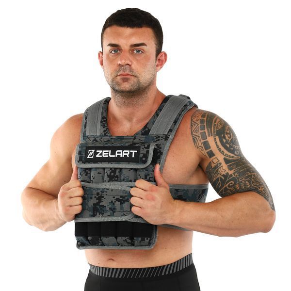 Жилет утяжелитель с регулируемым весом Zelart WEIGTH VEST TA-7806-15 вес-1,5-15кг камуфляж TA-7806-15 фото
