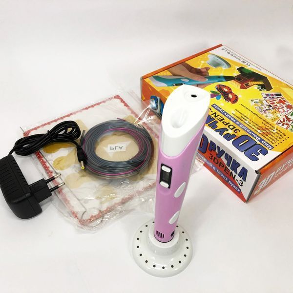 3D ручка Smart 3D Pen 2 c LCD дисплеем, Ручка 3d для развития внимания. Цвет: розовый ws78385-2-1 фото