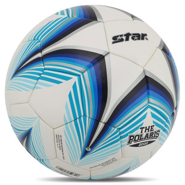 Мяч футбольный STAR THE POLARIS 2000 FIFA SB235FTB №5 PU белый-голубой SB235FTB фото
