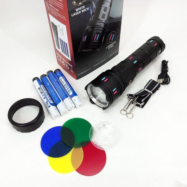 Фонарь AK177-WHITE LASER LED PM60-TG, Топ-фонарик фонарик светодиодный аккумуляторний портативный ws77173 фото