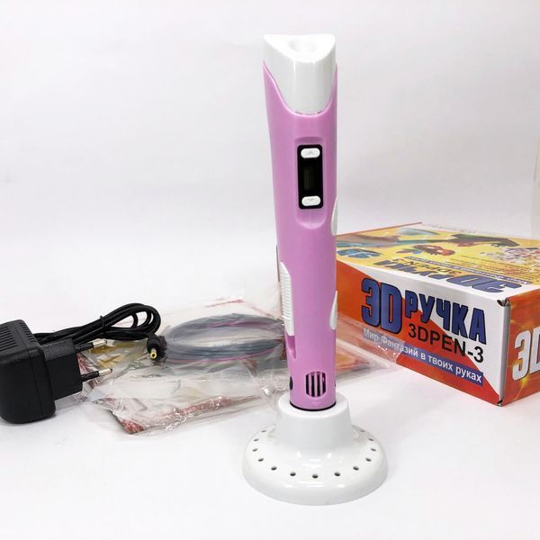 3D ручка Smart 3D Pen 2 c LCD дисплеем, Ручка 3d для развития внимания. Цвет: розовый ws78385-2-1 фото