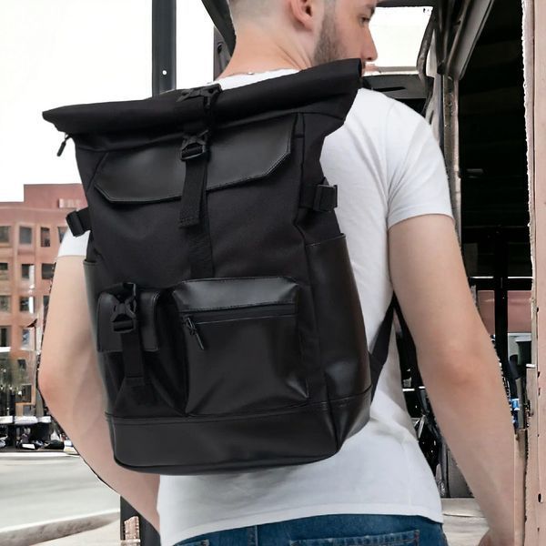 Рюкзак Rolltop мужской женский для путешествий и ноутбука, Ролтоп большой для города ws48652 фото