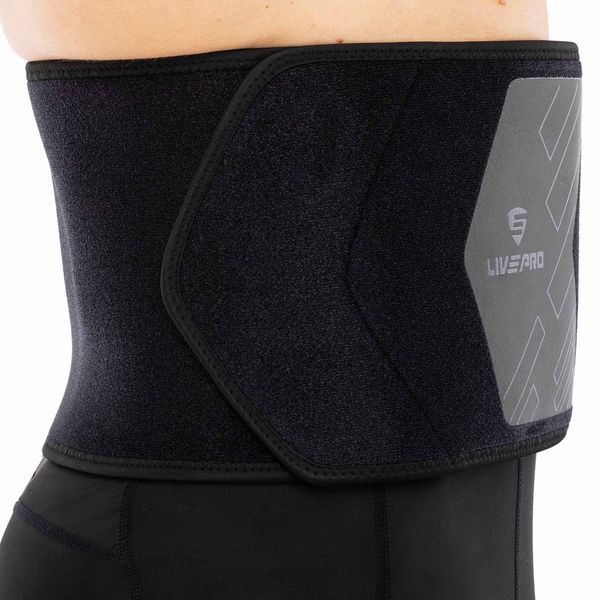 Пояс для тренажерного зала и похудения SWEAT WAIST TRIMMER LiveUp LP8718 размер 125x19,5x0,5см черный-серый LP8718 фото
