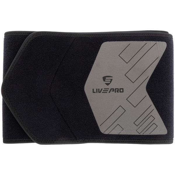 Пояс для тренажерного зала и похудения SWEAT WAIST TRIMMER LiveUp LP8718 размер 125x19,5x0,5см черный-серый LP8718 фото