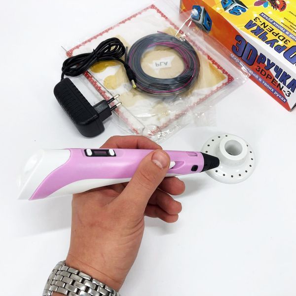 3D ручка Smart 3D Pen 2 c LCD дисплеем, Ручка 3d для развития внимания. Цвет: розовый ws78385-2-1 фото