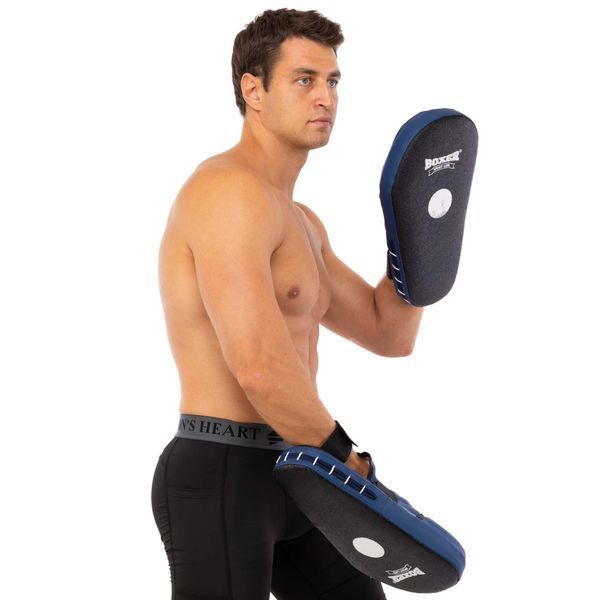 Лапа боксерська пряма подовжена тренувальна Кірза BOXER 2009-01 40х21х4,5см 2штуки кольори в асортименті 2009-01 фото