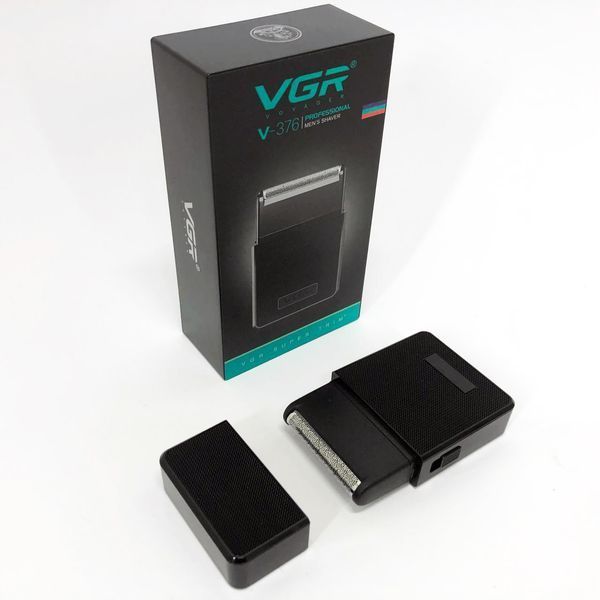 Електробритва VGR V-376 BLACK шейвер, Бюджетна машинка для стрижки бороди, Бездротова електробритва ws18127 фото