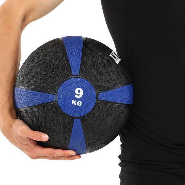 Медбол м'яч медичний Medicine Ball Zelart FI-5122-9 9кг сірий-синій FI-5122-9 фото