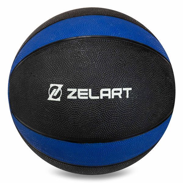 Медбол м'яч медичний Medicine Ball Zelart FI-5122-9 9кг сірий-синій FI-5122-9 фото