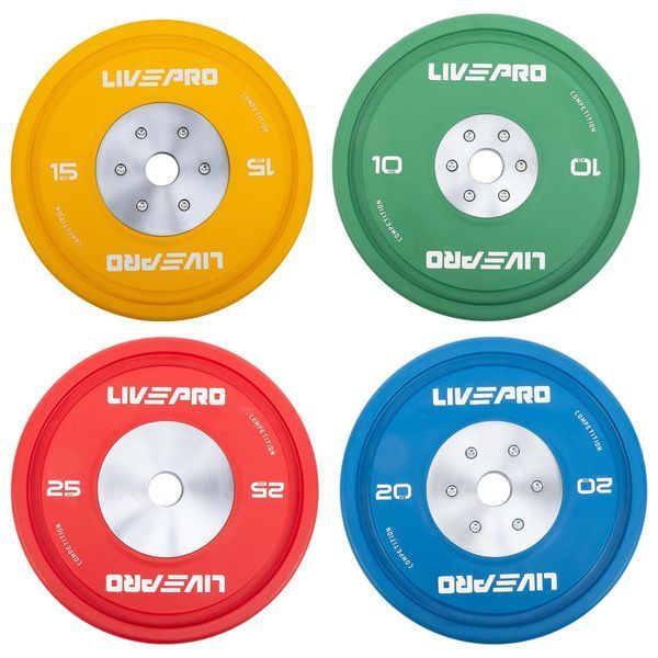 Бамперні диски гумові Bumper Plates LiveUp LP8335-20 o50.5мм 20кг синій LP8335-20 фото