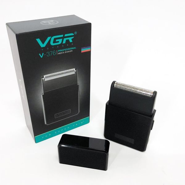 Електробритва VGR V-376 BLACK шейвер, Бюджетна машинка для стрижки бороди, Бездротова електробритва ws18127 фото