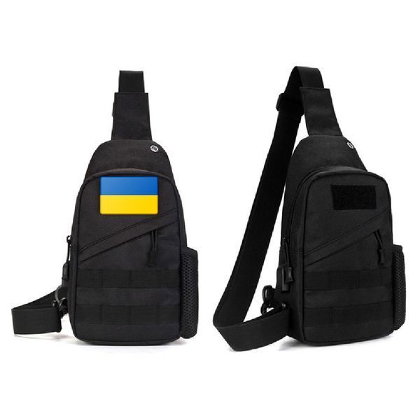 Тактична Чорна Сумка через плече, укріплена сумка-слінг барсетка тактична, Грудна кроссбоді ws49429 фото