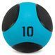 М'яч медичний медбол Medicine Ball LiveUp LP8112-10 10кг чорний-синій LP8112-10 фото 1