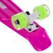 Пенни борд Penny Board круизер пластиковый со светящимися колесами 22' FISH SK-405-5 розовый-белый-салатовый SK-405-5 фото 4