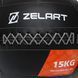 Мяч набивной медицинский для кроссфита WALL BALL Zelart TA-7822-15 вес-15кг черный TA-7822-15 фото 2