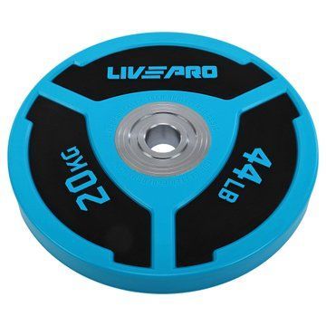 Бамперные диски полиуретановые Bumper Plates LiveUp LP8027-20 o50.5мм 20кг синий-черный LP8027-20 фото