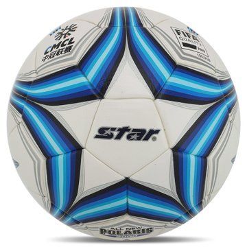 Мяч футбольный STAR ALL NEW POLARIS 2000 FIFA SB225FTB №5 PU белый-синий SB225FTB фото