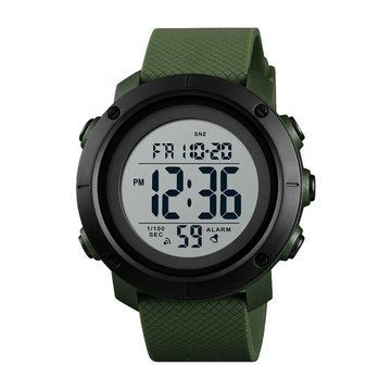 Часы наручные мужские SKMEI 1434AGWT ARMY GREEN-WHITE, часы армейские оригинал. Цвет: зеленый ws37155 фото