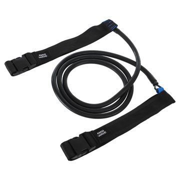 Поясной тренажер парный для плавания MadWave BELT TRAINER TWO SIDE M077106 длина-2,4м черный M077106 фото