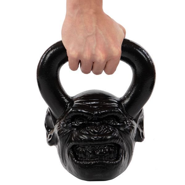 Гиря тренировочная цельная чугунная Iron head Demon Zelart TA-5708-16 вес 16кг черный TA-5708-16 фото