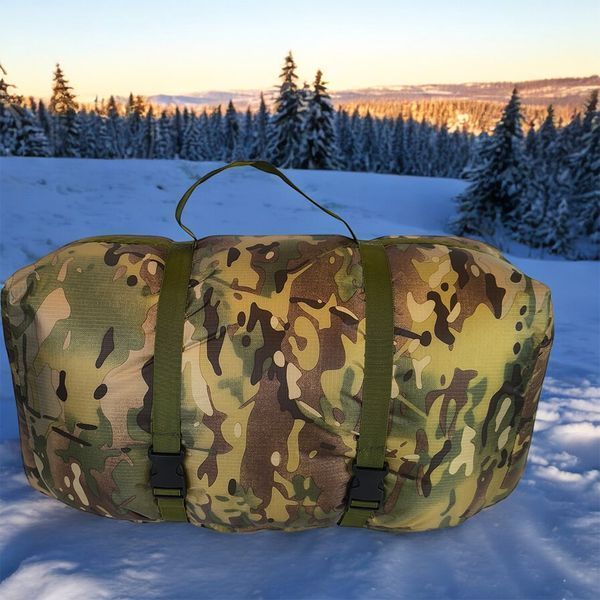 Универсальный спальный мешок Арктика до -25, тактический зимний спальник, военный мультикам ws71759 фото