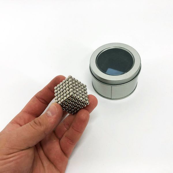 Магнітний конструктор Нео NeoCube Срібло, головоломка Neocube, розвиваюча іграшка магніт ws52443 фото