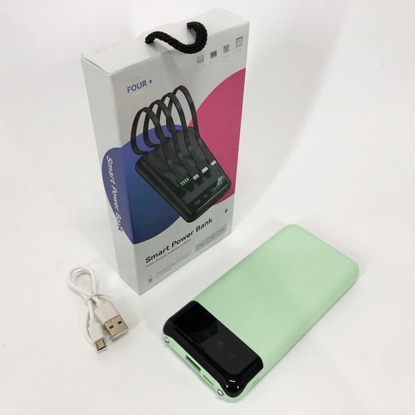 Павербанк Power Bank UKC 50000mAh Мобільна зарядка зовнішній акумулятор портативний павер. Колір: зелений ws81727-2 фото
