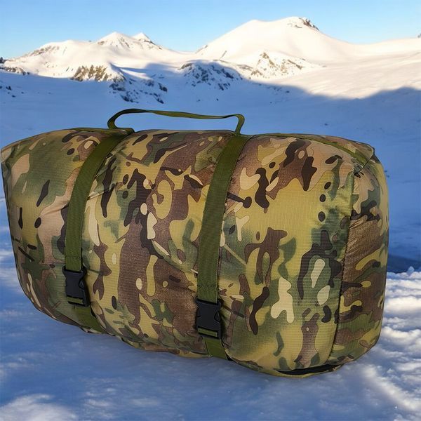 Универсальный спальный мешок Арктика до -25, тактический зимний спальник, военный мультикам ws71759 фото