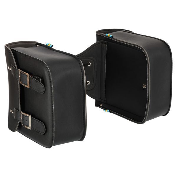 Кофри бокові для мотоцикла зі шкірозамінника SP-Sport HL613 2шт 28x27x12см чорний HL613 фото