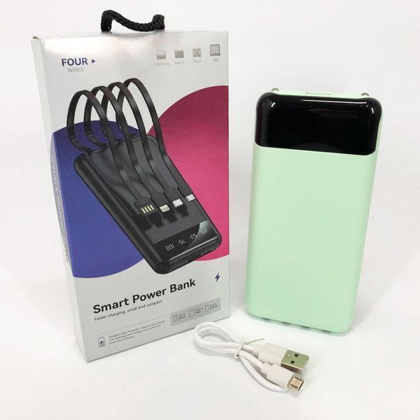 Павербанк Power Bank UKC 50000mAh Мобільна зарядка зовнішній акумулятор портативний павер. Колір: зелений ws81727-2 фото