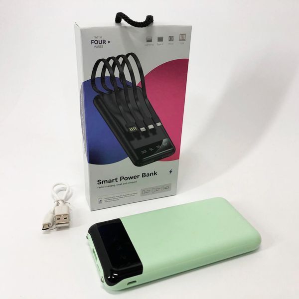 Павербанк Power Bank UKC 50000mAh Мобільна зарядка зовнішній акумулятор портативний павер. Колір: зелений ws81727-2 фото