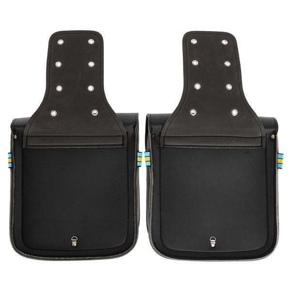 Кофри бокові для мотоцикла зі шкірозамінника SP-Sport HL613 2шт 28x27x12см чорний HL613 фото