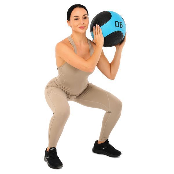 Мяч медицинский медбол Medicine Ball LiveUp LP8112-6 6кг черный-синий LP8112-6 фото