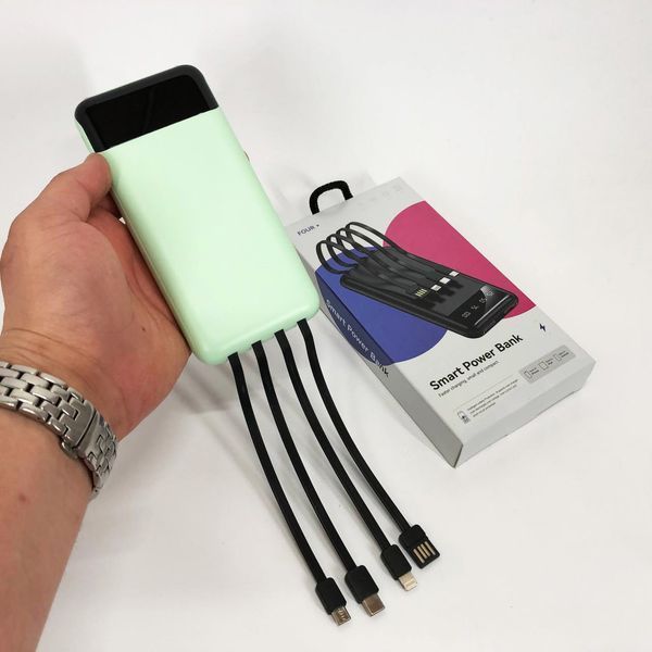 Павербанк Power Bank UKC 50000mAh Мобільна зарядка зовнішній акумулятор портативний павер. Колір: зелений ws81727-2 фото