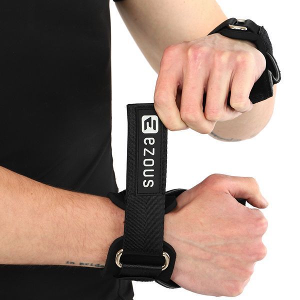 Накладки для підтягування та тяги HAND GRIP THICKER LAYERS EZOUS D-17 2шт чорний D-17 фото