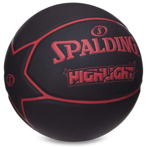 М'яч баскетбольний SPALDING HIGHLIGHT 76868Y розмір 7 чорний 76868Y фото