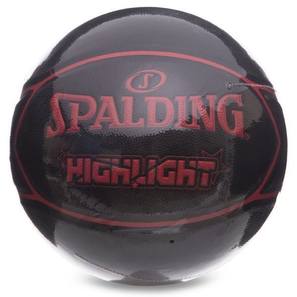 М'яч баскетбольний SPALDING HIGHLIGHT 76868Y розмір 7 чорний 76868Y фото