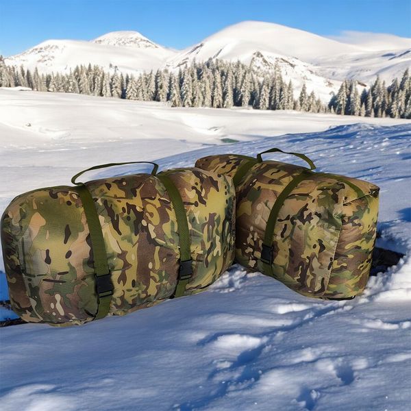 Универсальный спальный мешок Арктика до -25, тактический зимний спальник, военный мультикам ws71759 фото