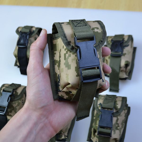 Качественный Подсумок под гранату из кордуры пиксель MOLLE для гранаты тактический ws35232 фото