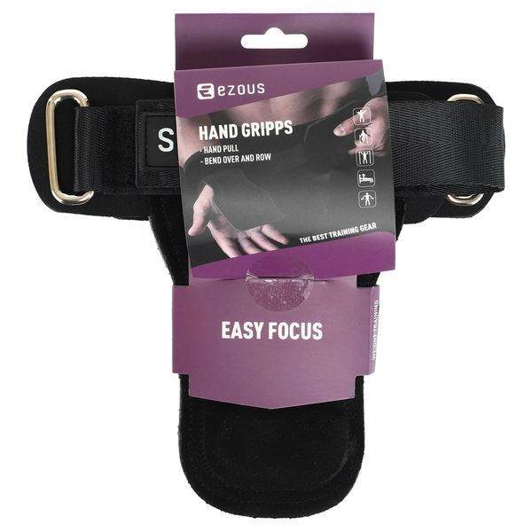Накладки для підтягування та тяги HAND GRIP THICKER LAYERS EZOUS D-17 2шт чорний D-17 фото