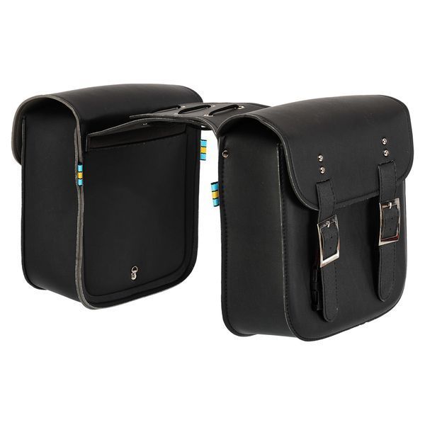 Кофри бокові для мотоцикла зі шкірозамінника SP-Sport HL613 2шт 28x27x12см чорний HL613 фото
