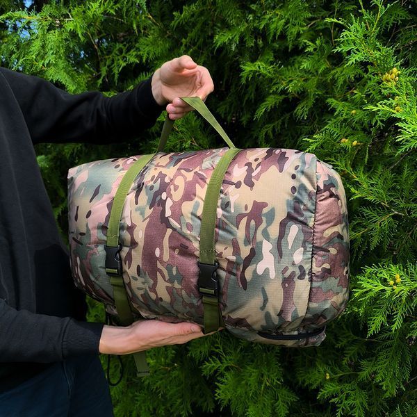 Универсальный спальный мешок Арктика до -25, тактический зимний спальник, военный мультикам ws71759 фото