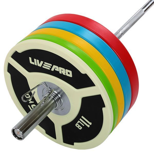 Бамперні диски поліуретанові Bumper Plates LiveUp LP8027-20 o50.5мм 20кг синій-чорний LP8027-20 фото