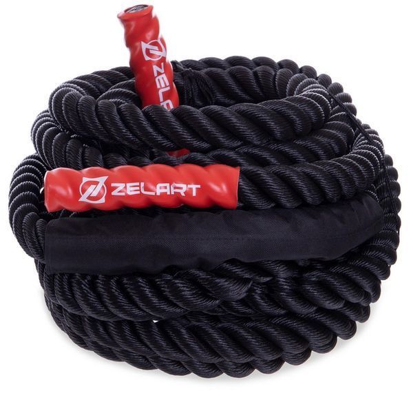 Канат для кроссфита Combat Battle Rope Zelart FI-2597-15 15м черный FI-2597-15 фото