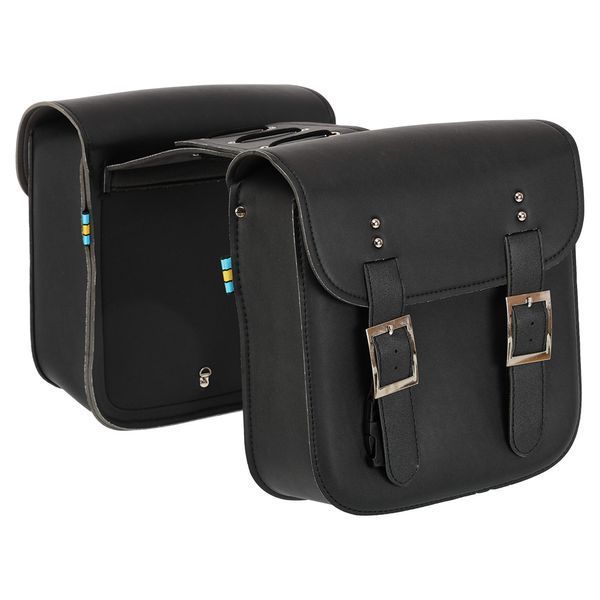 Кофри бокові для мотоцикла зі шкірозамінника SP-Sport HL613 2шт 28x27x12см чорний HL613 фото