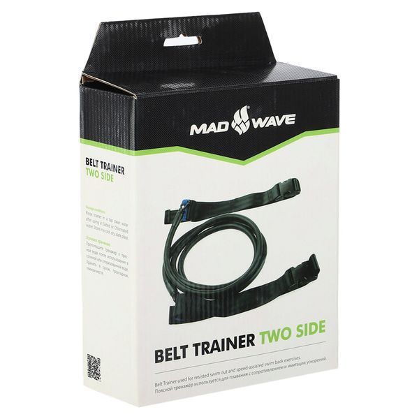 Поясной тренажер парный для плавания MadWave BELT TRAINER TWO SIDE M077106 длина-2,4м черный M077106 фото
