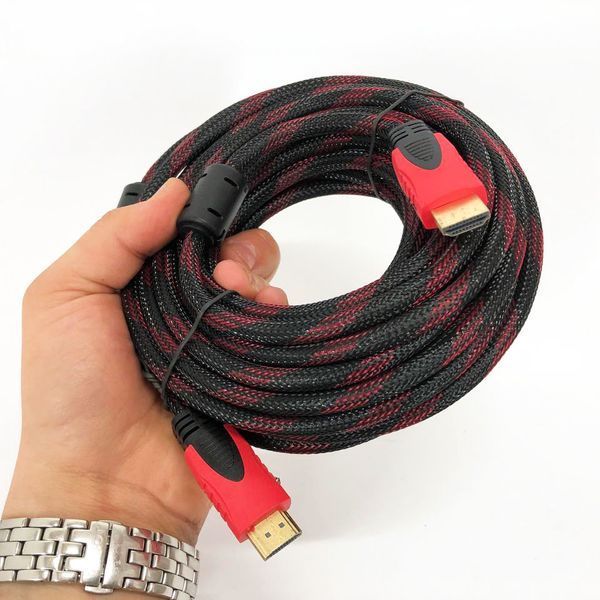 Кабель HDMI - HDMI 10m усиленный в обмотке 10м шнур ws15346 фото